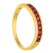 Anello - 18 carati Oro giallo - 0.04ct. tw. Rubino