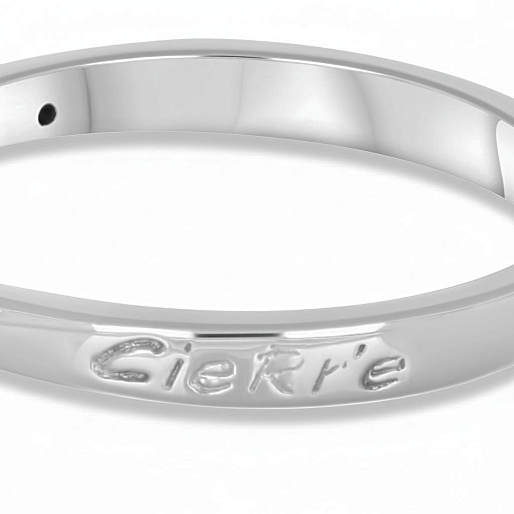 Anello - 18 carati Oro bianco - 0.08ct. tw. Diamante (Naturale)