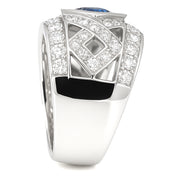 Anello - 18 carati Oro bianco - 2.61ct. tw. Zaffiro - Diamante