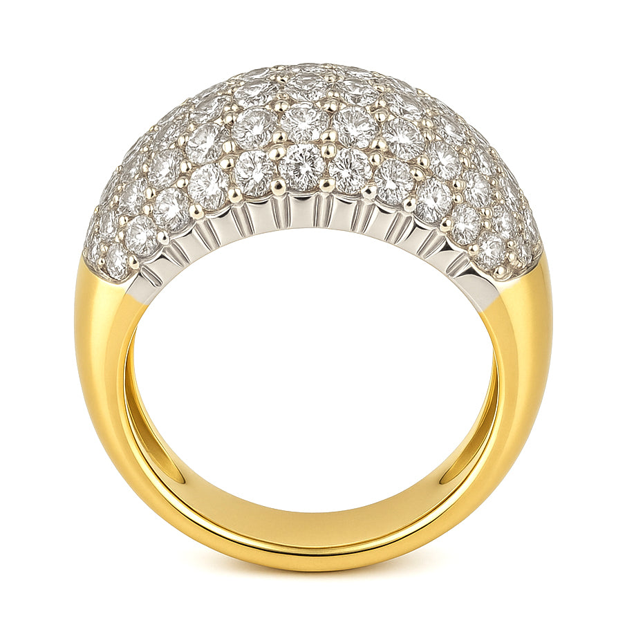 Anello - 18 carati Oro bianco, Oro giallo - 0.83ct. tw. Diamante (Naturale)