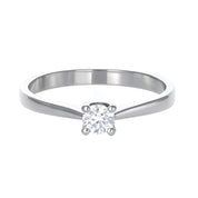 Anello - 18 carati Oro bianco - 0.25ct. tw. Diamante (Naturale)