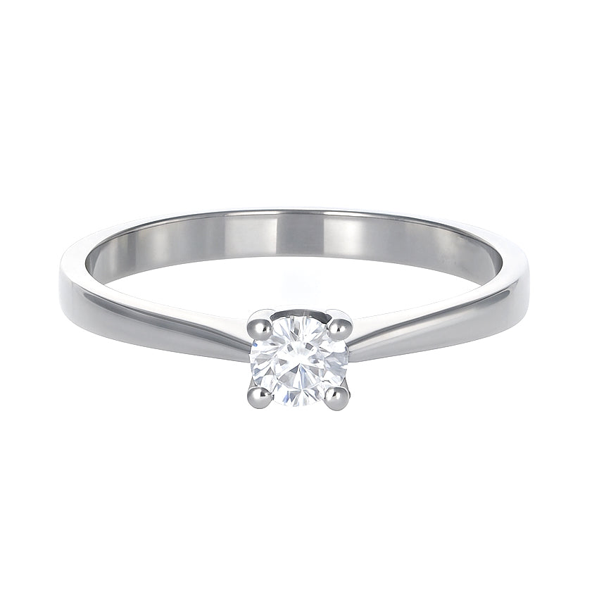 Anello - 18 carati Oro bianco - 0.25ct. tw. Diamante (Naturale)