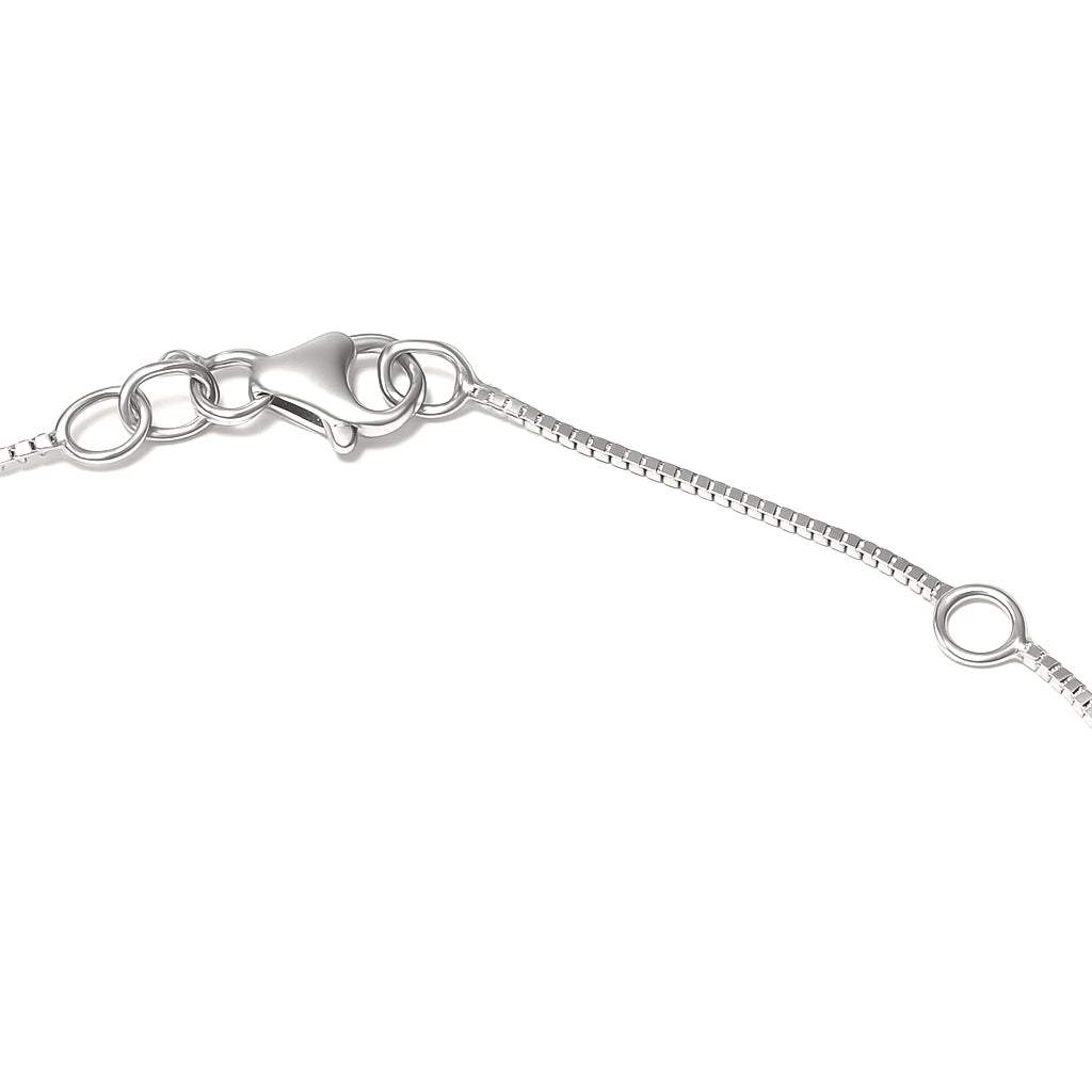 Collana con ciondolo - 18 carati Oro bianco - 0.44ct. tw. Acquamarina - Diamante