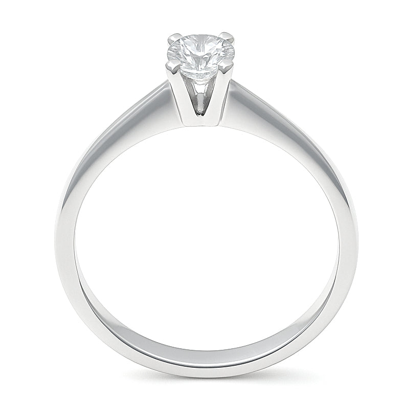 Anello - 18 carati Oro bianco - 0.25ct. tw. Diamante (Naturale)