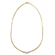 Collana con ciondolo - 18 carati Oro bianco, Oro giallo - 0.16ct. tw. Diamante (Naturale)