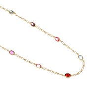 Collana in Oro Giallo 18 carati - zirconi