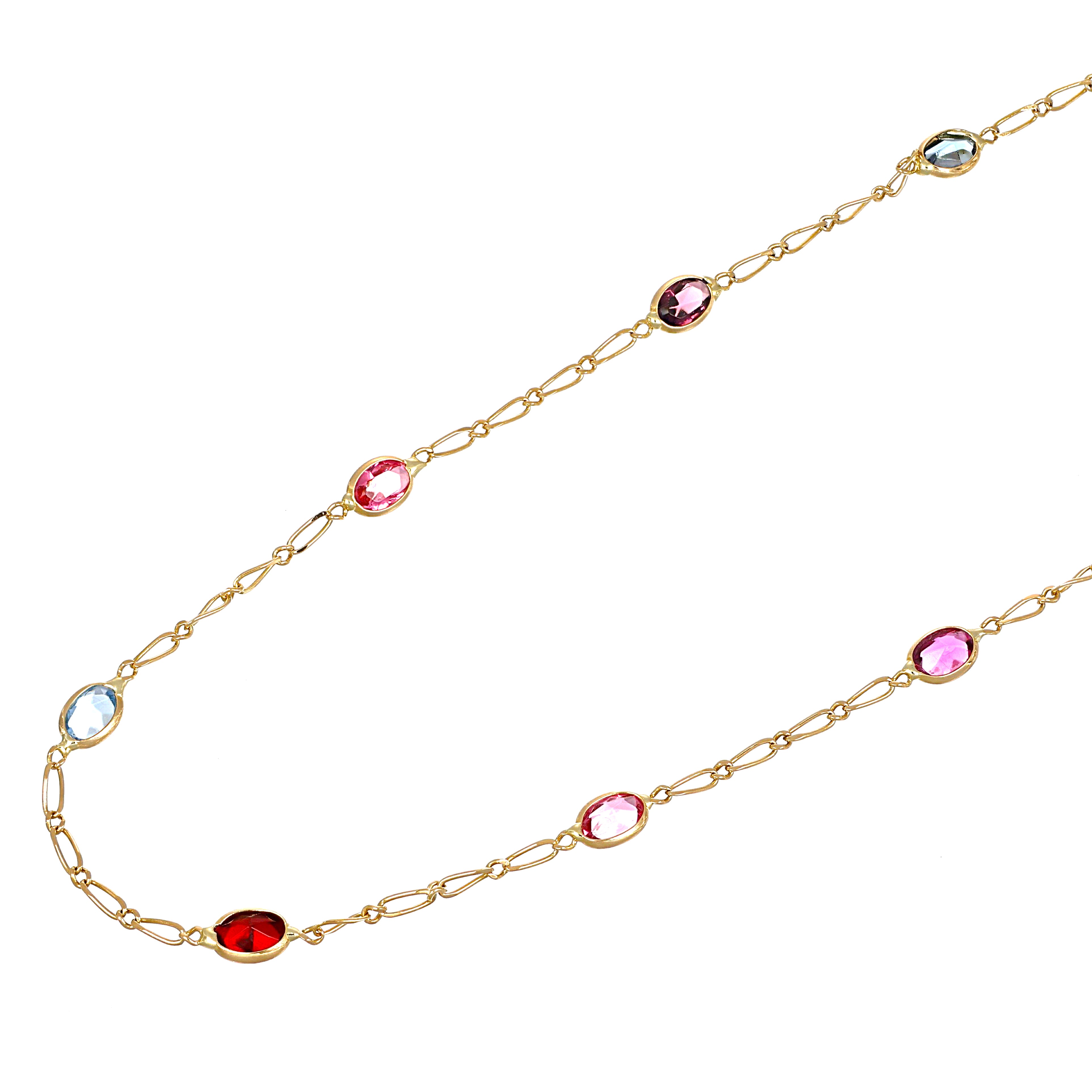 Collana in Oro Giallo 18 carati - zirconi