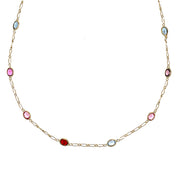 Collana in Oro Giallo 18 carati - zirconi