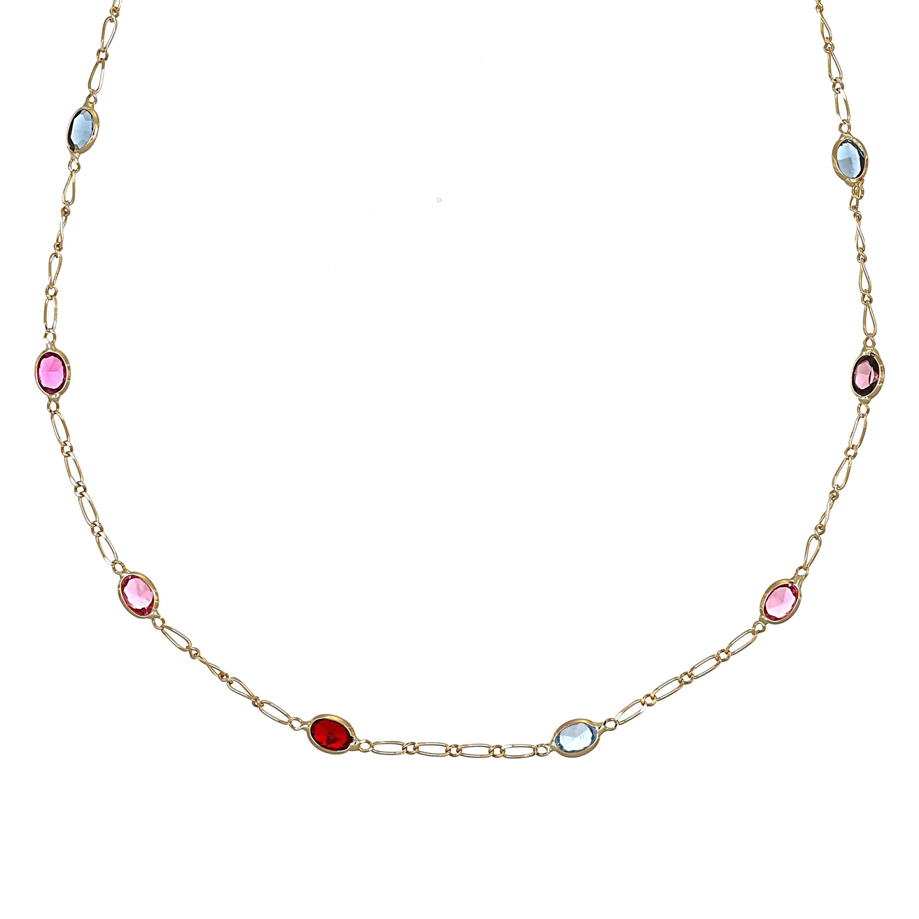 Collana in Oro Giallo 18 carati - zirconi