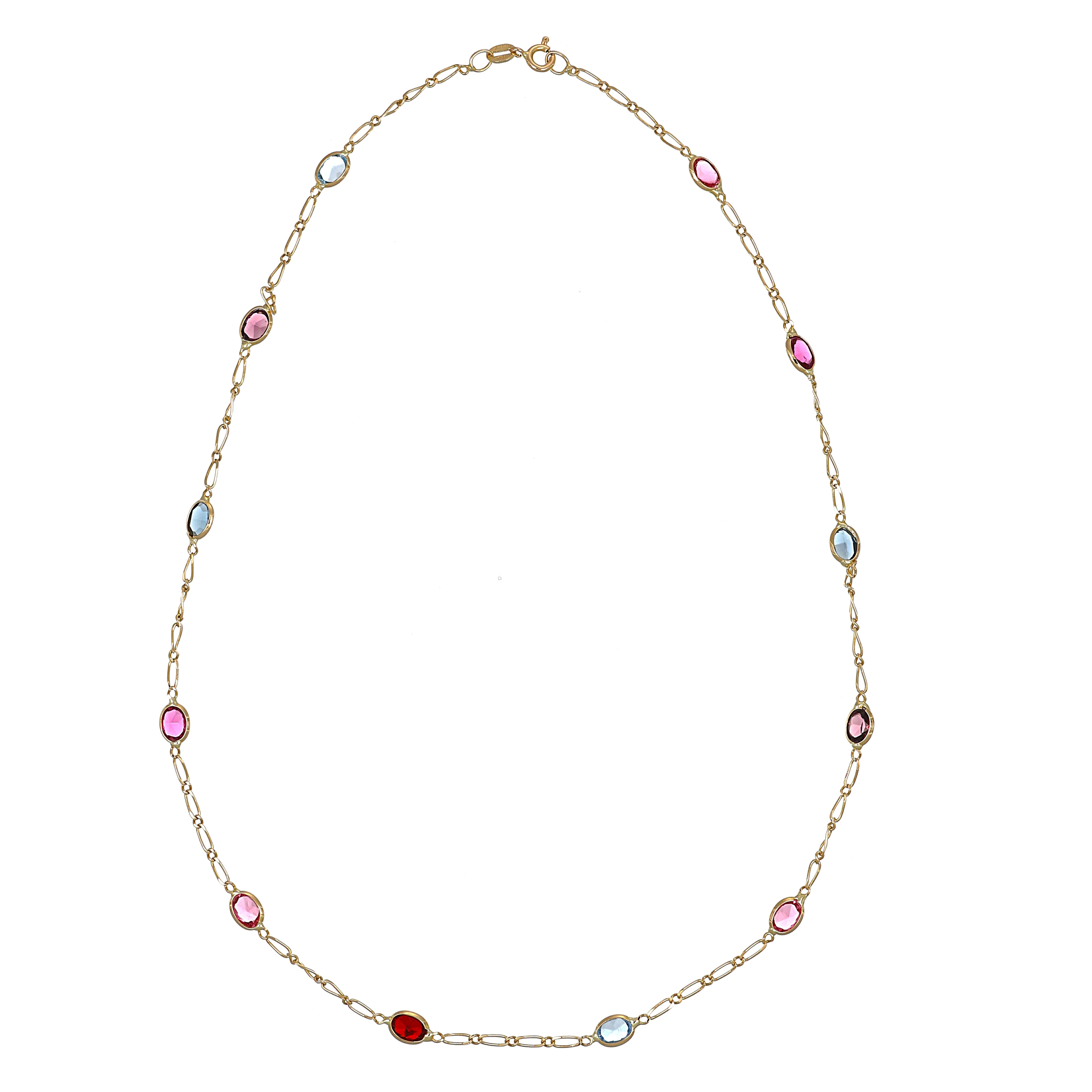 Collana in Oro Giallo 18 carati - zirconi