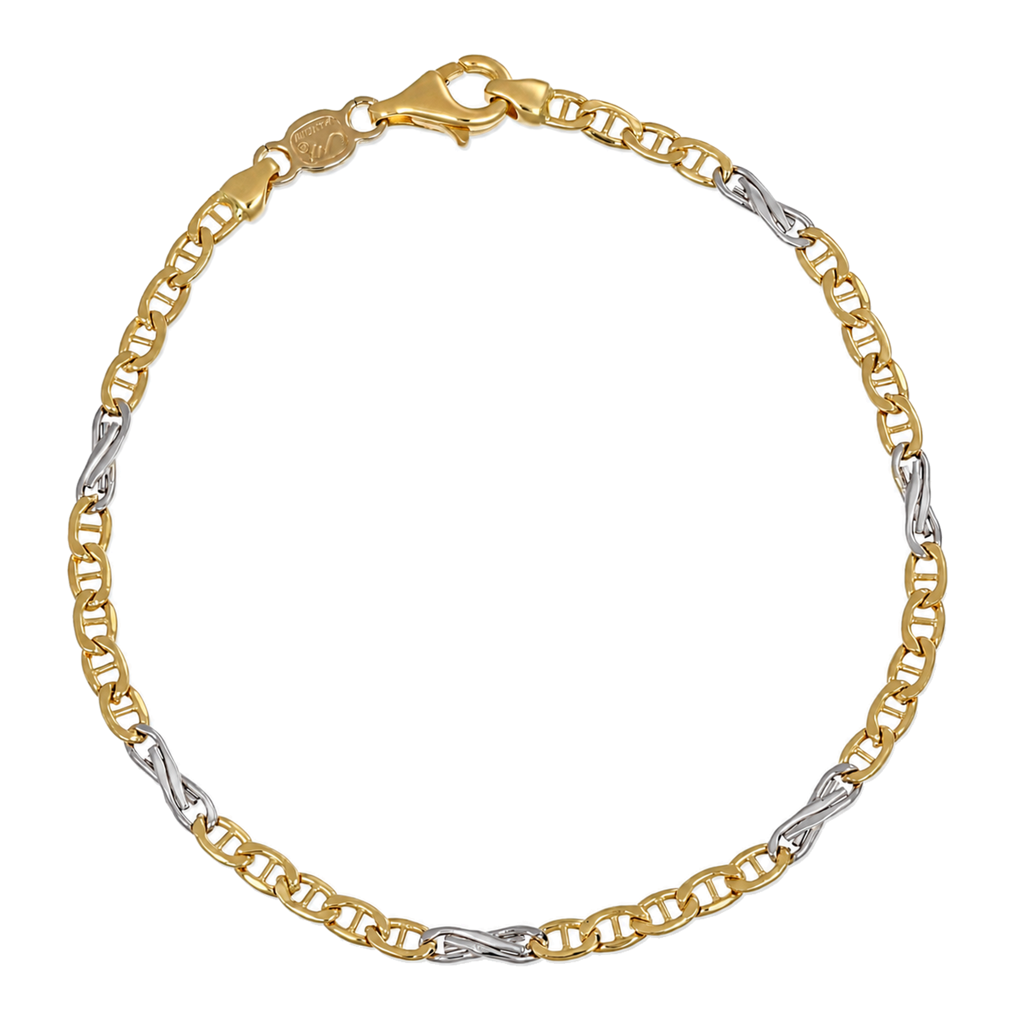 Bracciale - 18 carati Oro giallo, Oro bianco - Handmade - Made in Italy