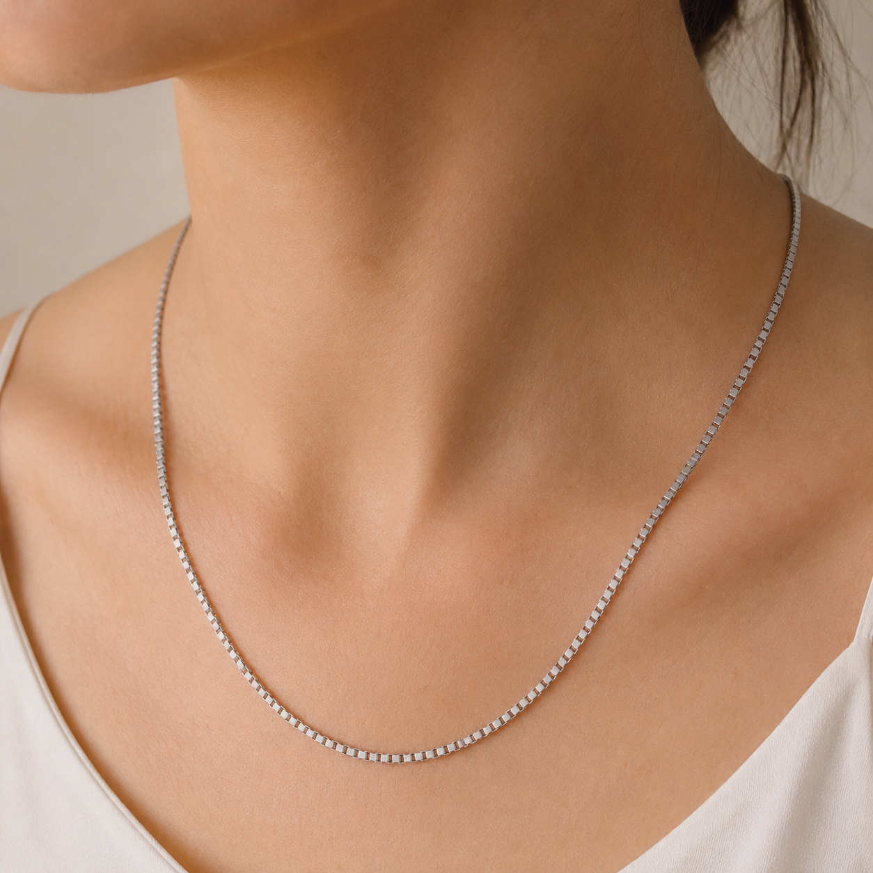 Collana - 18 carati Oro bianco - Made in Italy - Handmade