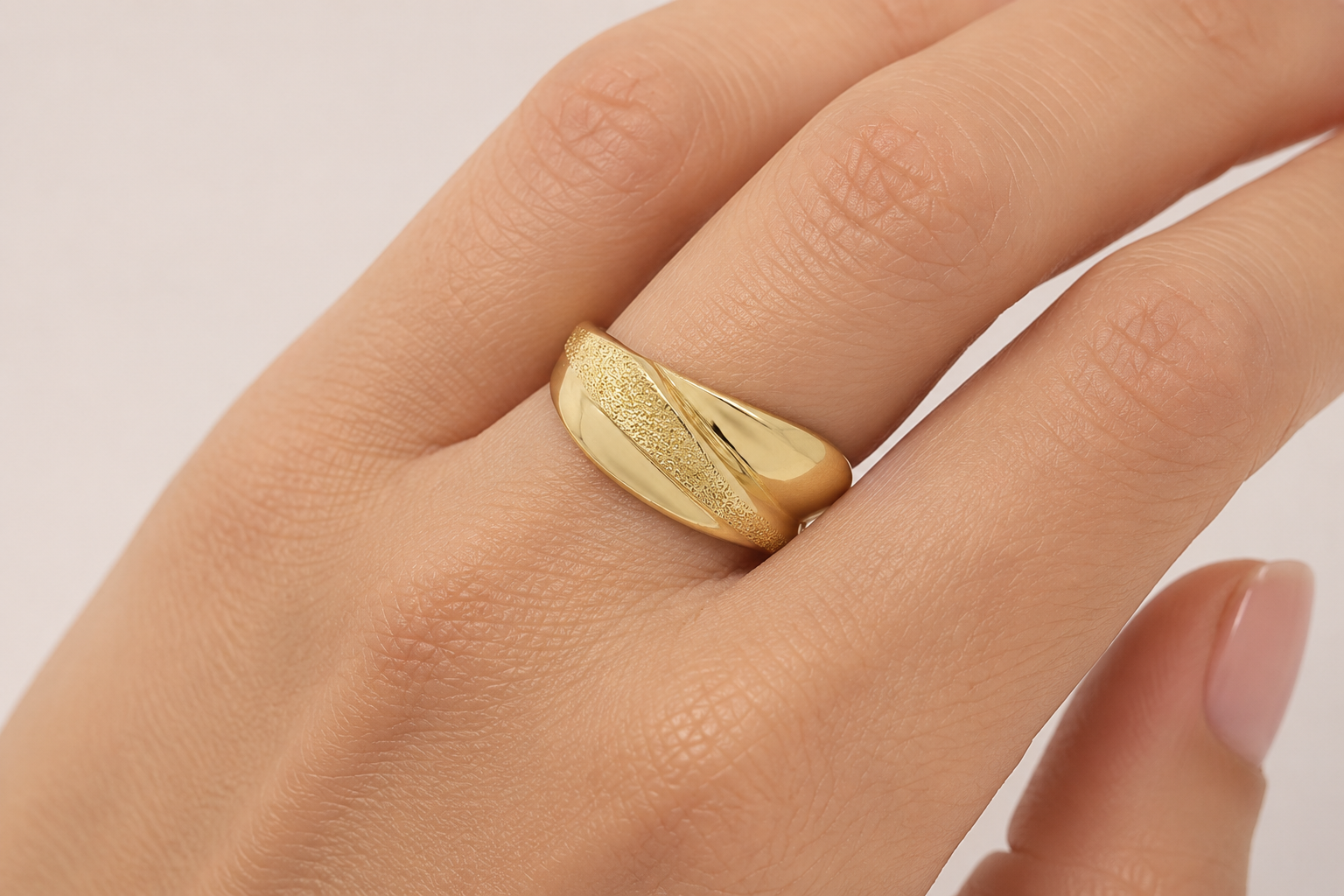 Anello - 18 carati Oro giallo - Made in Italy - Handmade