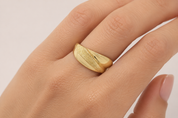 Anello - 18 carati Oro giallo - Made in Italy - Handmade