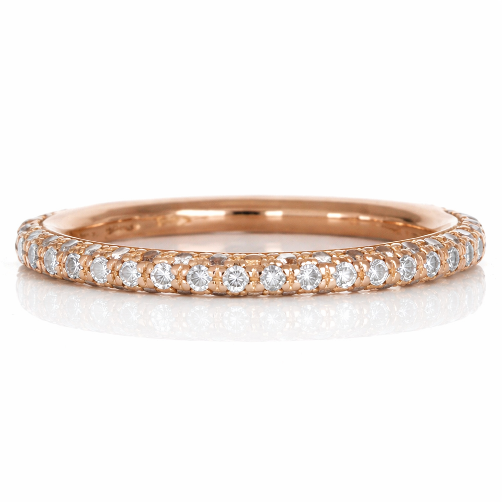 Anello - 18 carati Oro rosa - 0.72ct. tw. Diamante (Naturale)