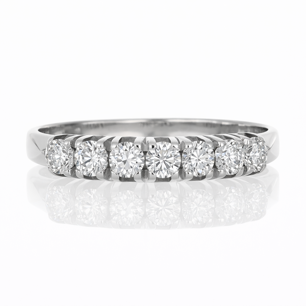 Anello - 18 carati Oro bianco Diamante (Naturale)