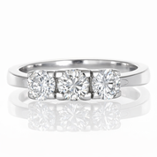 Anello - 18 carati Oro bianco - 0.75ct. tw. Diamante (Naturale)