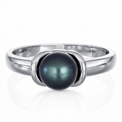 Anello - 18 carati Oro bianco Perla