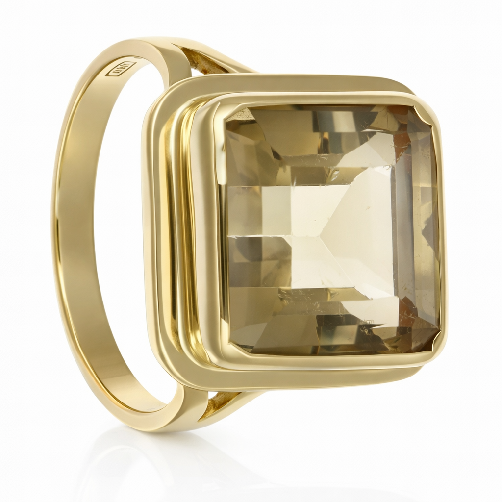 Anello - 18 carati Oro giallo Topazio