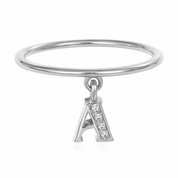 Anello - 18 carati Oro bianco Diamante (Naturale)