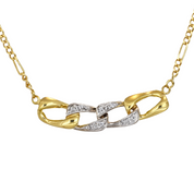 Collana - 18 carati Oro bianco, Oro giallo - 0.12ct. tw. Diamante (Naturale)