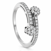 Anello - 18 carati Oro bianco Diamante (Naturale)