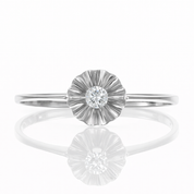 Anello - 18 carati Oro bianco Diamante (Naturale)