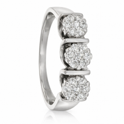 Anello - 18 carati Oro bianco Diamante (Naturale)