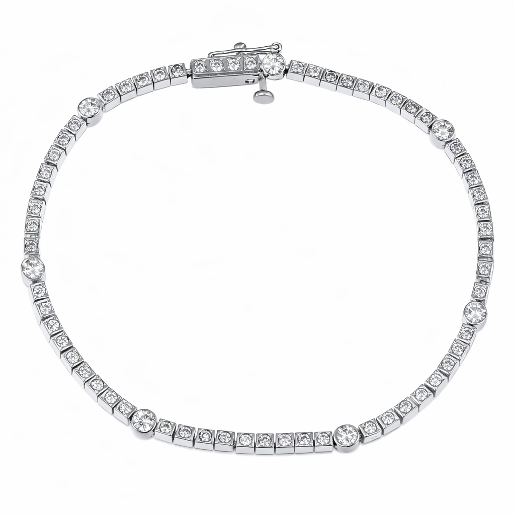 Bracciale - 18 carati Oro bianco - 1.21ct. tw. Diamante (Naturale)