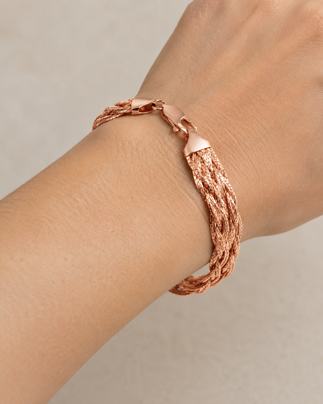 Bracciale - 14 carati Oro rosa - Made in Italy - Handmade