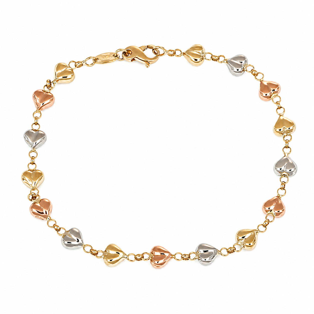 Bracciale - 18 carati Oro giallo, Oro rosa, Oro bianco - Made in Italy - Handmade