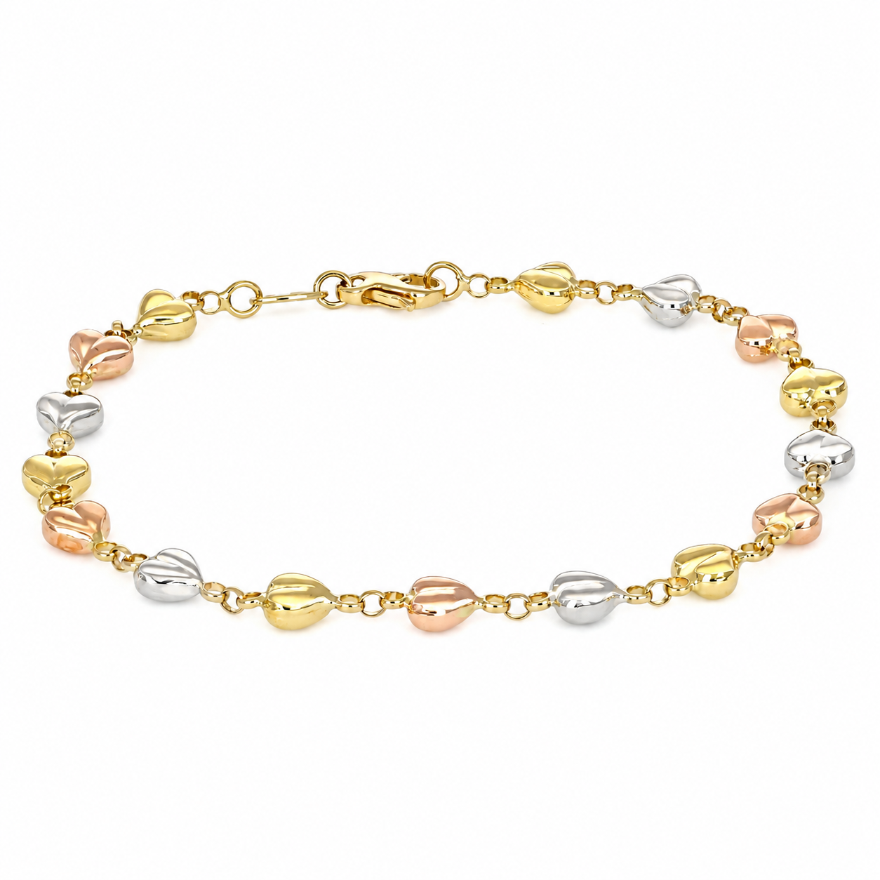 Bracciale - 18 carati Oro giallo, Oro rosa, Oro bianco - Made in Italy - Handmade