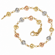 Bracciale - 18 carati Oro giallo, Oro rosa, Oro bianco - Made in Italy - Handmade