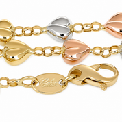 Bracciale - 18 carati Oro giallo, Oro rosa, Oro bianco - Made in Italy - Handmade
