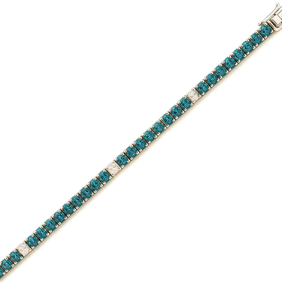 Bracciale - 18 carati Oro bianco - 3.60ct. tw. Diamante (Naturale)