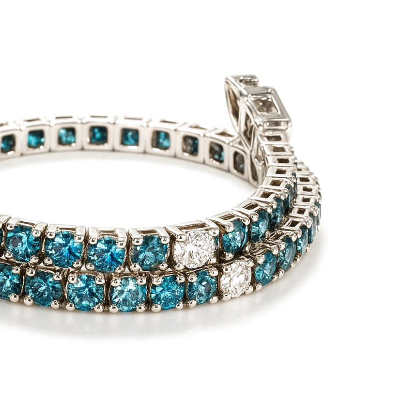 Bracciale - 18 carati Oro bianco - 3.60ct. tw. Diamante (Naturale)