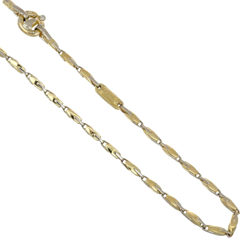 Collana - 18 carati Oro giallo, Oro bianco - 0.015ct. tw. Diamante (Naturale)