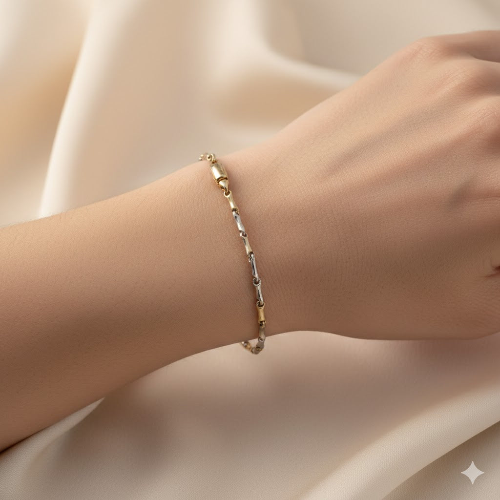 Bracciale Oro Giallo Oro Bianco 18 carati