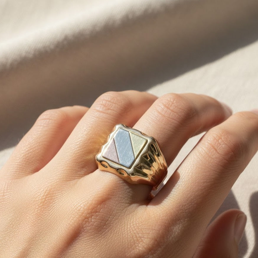 Anello - 18 carati Oro giallo, Oro bianco, Oro rosa