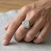 Anello - 18 carati Oro bianco - 0.03ct. tw. Diamante (Naturale)