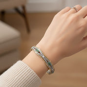 Bracciale - 18 carati Oro giallo, Oro bianco - 0.72ct. tw. Smeraldo