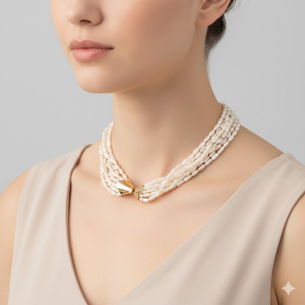 Collana - 18 carati Oro giallo - Perla