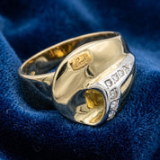 Anello - 18 carati Oro bianco, Oro giallo Diamante