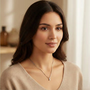 Collana con ciondolo - 18 carati Oro bianco - 0.15ct. tw. Diamante (Naturale)