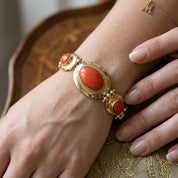 Bracciale - 18 carati Oro giallo Corallo