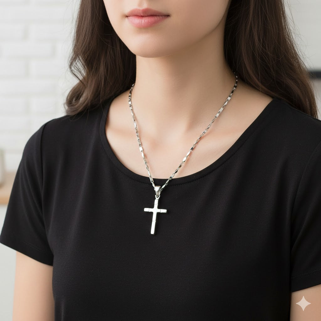 Collana con ciondolo - 18 carati Oro bianco