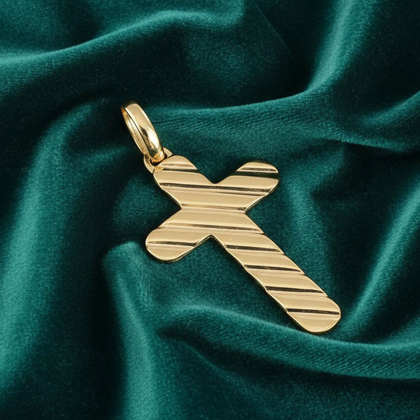 Ciondolo a croce - 18 carati Oro giallo