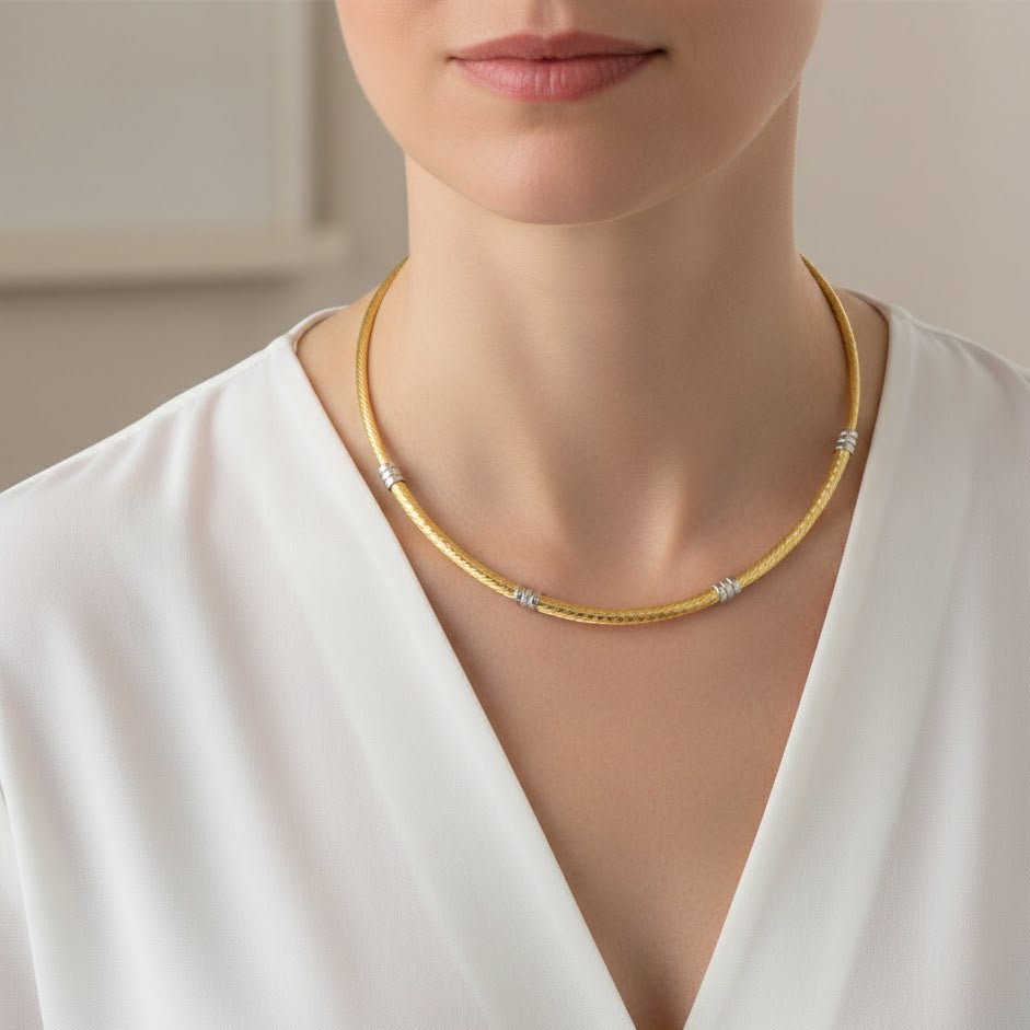Collana - 18 carati Oro giallo, Oro bianco