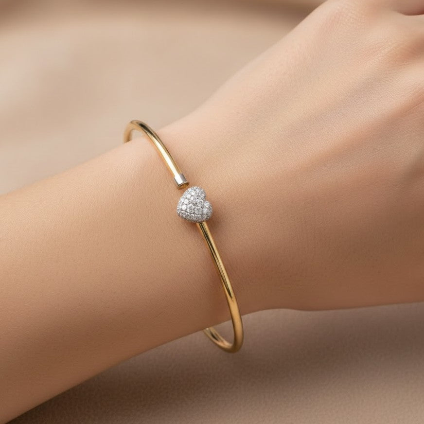 Bracciale - 18 carati Oro bianco, Oro giallo - 0.095ct. tw. Diamante (Naturale)