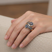 Anello - 18 carati Oro giallo - 1.40ct. tw. Zaffiro